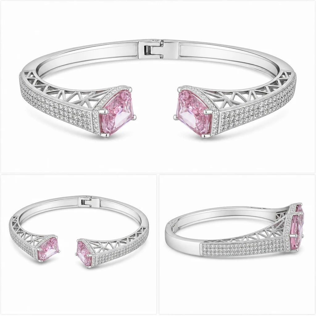 Pink Zirconia Bangle