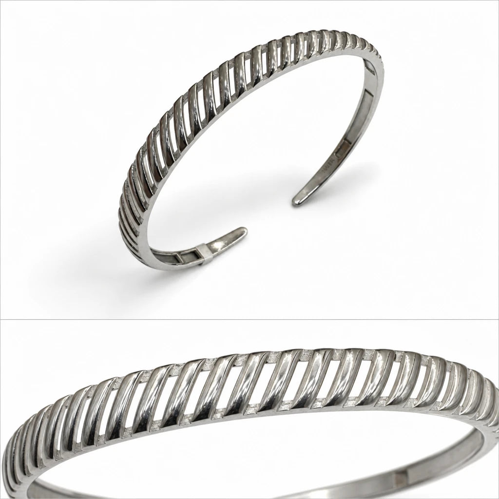 Sleek Ribbed Bangle