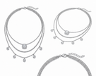 Cushion Halo Layered Necklace