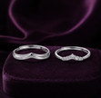 Shimmering V-Stack Rings